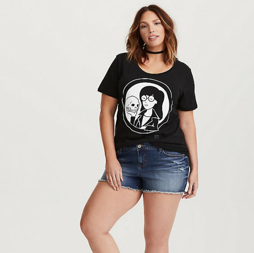 Daria Black and White Fitted Tee